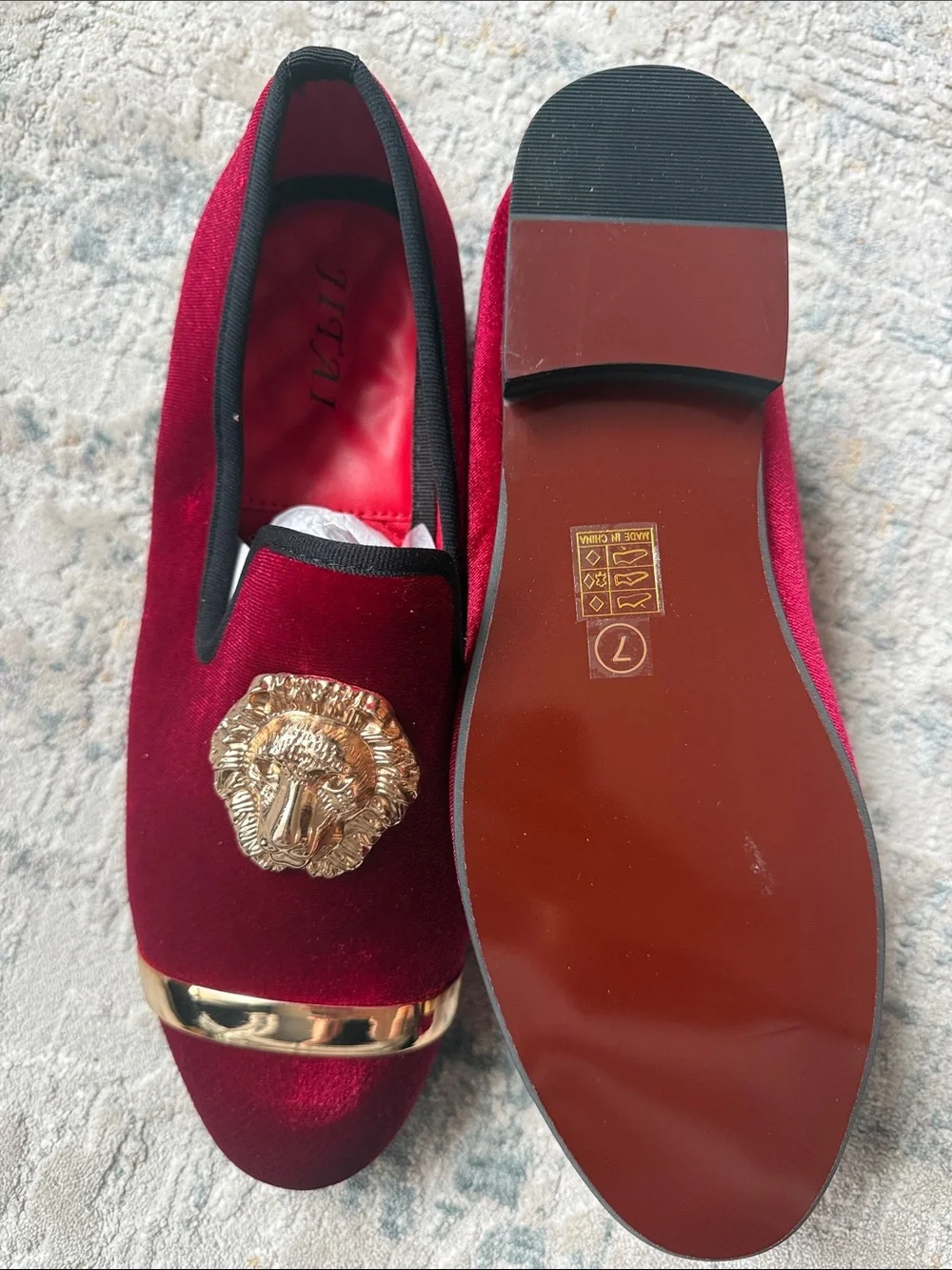 Men’s Velvet Slip-On Loafers in Fuchsia